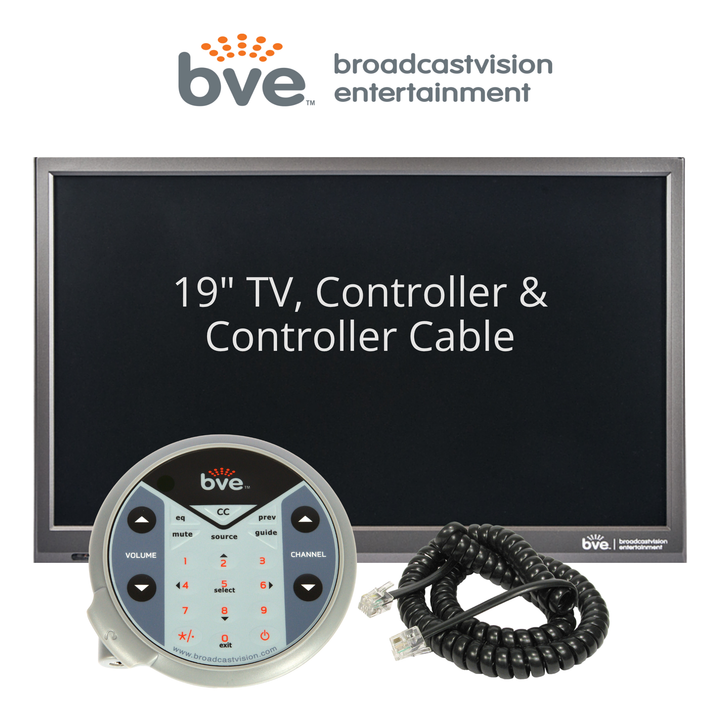 Broadcastvision AXS19HD3G: 19" Personal Viewing Screen for Cardio Equipment and Controller Kit